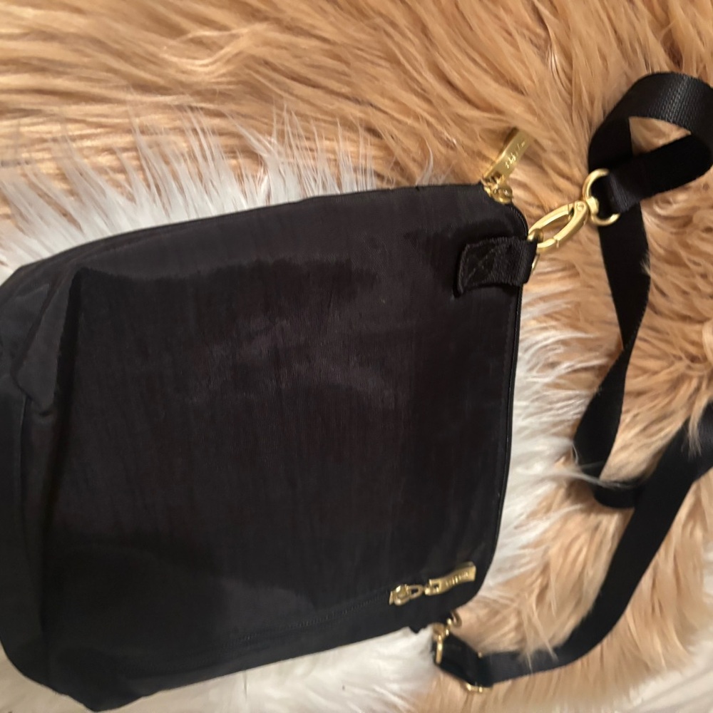 Baggallini Black Crossbody Bag with Gold Accents - Picture 8 of 9